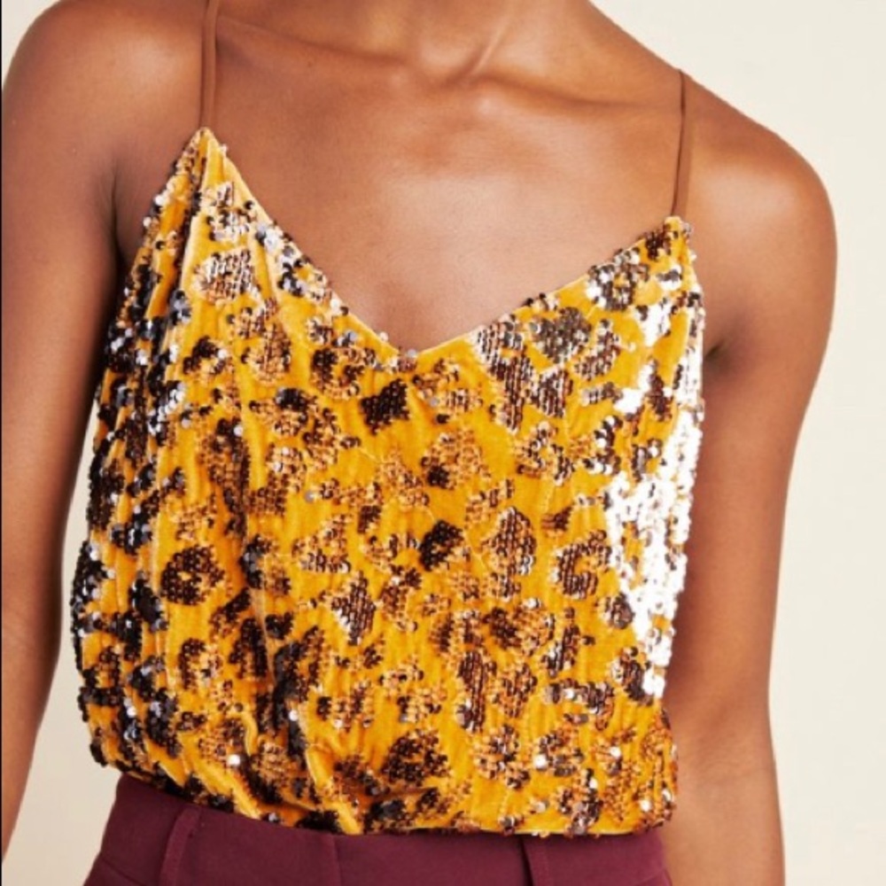 Anthropologie Esther Sequined Cami